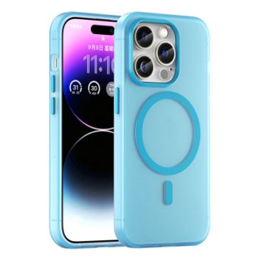 iPhone 14 Pro Max MagSafe Frosted TPU + PC Case Blue Full Coverage - 1