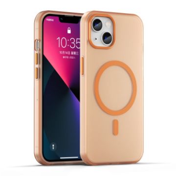 iPhone 13 MagSafe Frosted Translucent Orange TPU + PC Case - 1