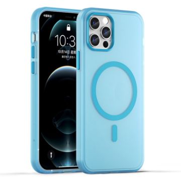 iPhone 12 Pro MagSafe Frosted Translucent Blue TPU + PC Case - 1