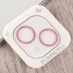 iPhone 15/15 Plus Pink Glitter Ring Tempered Glass Camera Lens Film - 3