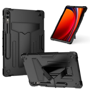 Samsung Galaxy Tab S9 FE+/S9+ T Holder Silicone Hybrid Case Black - 1