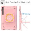 Samsung Galaxy Tab S9 FE+/S9+ Rose Gold Handle Robot Silicone Case - 3