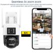 QX103 Humanoid Recognition AI Alarm WiFi Dome Dual IP Camera EU Plug - 6