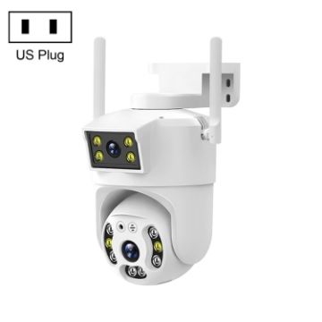QX106 2MP Outdoor Waterproof WiFi Dual Lens Surveillance Camera US Plug - 1