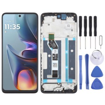 Motorola Moto E15 OEM LCD Screen Digitizer Assembly with Frame - 1