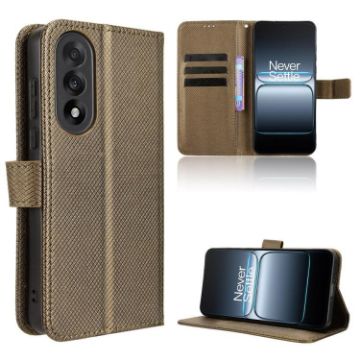 OnePlus Ace 5 Ultra 5G Brown Diamond Texture Leather Phone Case - 1