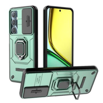 Realme C65 4G Global Green Shockproof Phone Case with Holder - 1