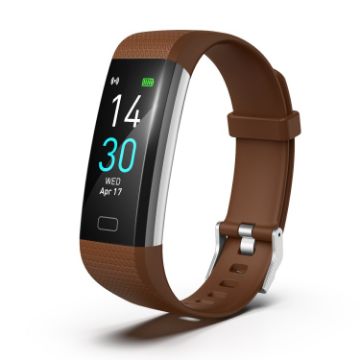 Smart Bracelet S5-4 IP68 Waterproof Heart Rate Fitness Tracker Watch Brown - 1
