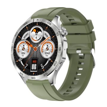 LEMFO HK4 Smart Watch 1.43" AMOLED Screen, Bluetooth Calls - Green - 1