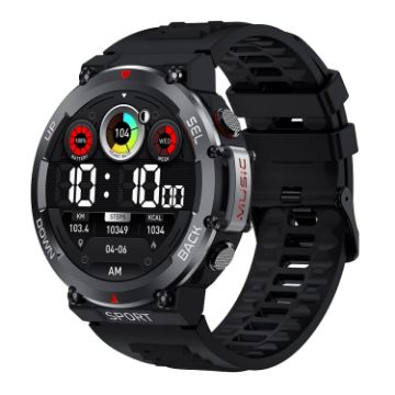 LEMFO LF33 Smart Watch - 1.39" TFT Round Screen, Bluetooth Calls, Black - 1