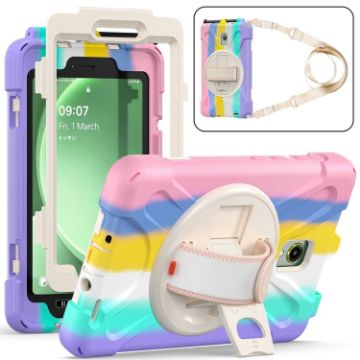 Samsung Galaxy Tab Active5 X300 Case with Strap - Colorful Pink Silicone - 1