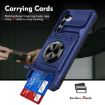 Samsung Galaxy A15 5G Shockproof Card Case with Ring Holder - Blue - 6