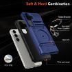 Samsung Galaxy A25 5G Shockproof Card Case with Ring Holder - Blue - 5
