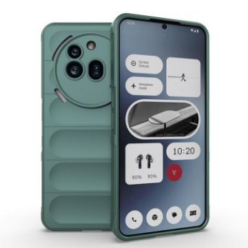 Nothing Phone 3a Pro Magic Shield TPU + Flannel Case - Dark Green - 1