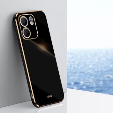 OPPO A5X 5G XINLI 6D Electroplate TPU Phone Case - Black - 1