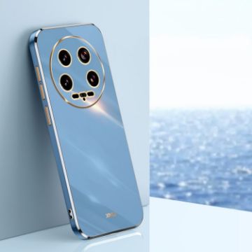 XINLI 6D Electroplate TPU Case for Xiaomi 14 Ultra 5G - Celestial Blue - 1