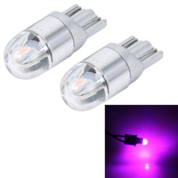 T10 2W LED Car Clearance Lights 2PCS, 12V Pink SMD-3030 Lamp - 1