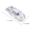 T10 2W LED Car Clearance Lights 2PCS, 12V Yellow SMD-3030 Lamps - 5