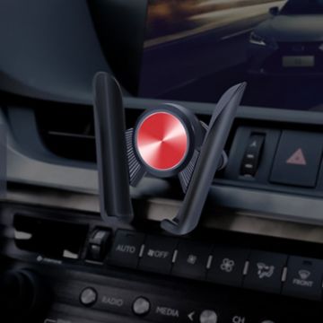 Red Universal Car Air Vent Phone Holder for iPhone, Galaxy, Huawei - 1