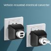 EU Plug Vehicle Power Inverter 90-240V AC to 12V DC 600mA Adapter - 4