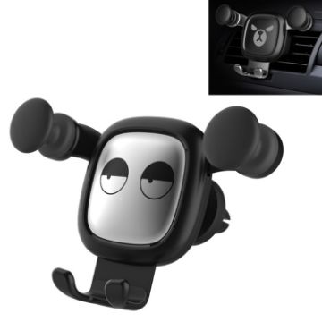 Big Eyes Pattern Gravity Air Vent Car Mount Phone Holder - Black - 1