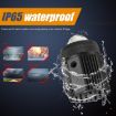 2 PCS DC9-36V 20W 6000K 3000K 2000LM Motorcycle Dual Color Headlights - 7