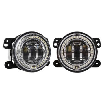 2 PCS 12V-30V 30W 1440LM 12LED 4" Car Fog Light White Background - 1