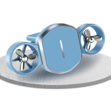 Blue Car Dual-turbo Air Outlet Magnetic Phone Holder with Aromatherapy - 1