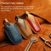 Ford Car Cowhide Leather Key Cover Case, Three Keys Version - Red - 5