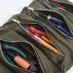 Army Green Multi-function Canvas Car Tool Storage Bag - Portable & Hanging - 4