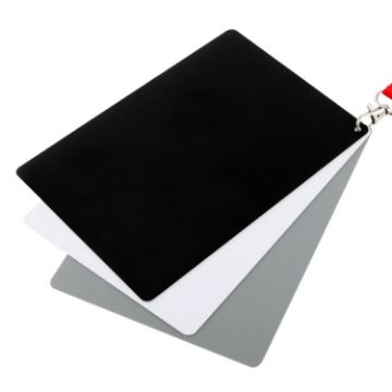 3 in 1 Black White Gray Balance Card with Strap for Digital Cameras - 1