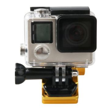 Gold Motorcycle Rearview Mirror Bracket for GoPro, Insta360, DJI Cameras - 1