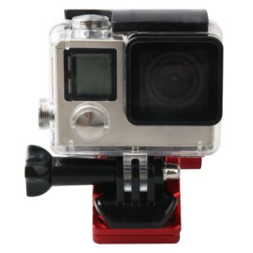 Red CNC Aluminum Motorcycle Rearview Mirror Bracket for GoPro & Action Cams - 1