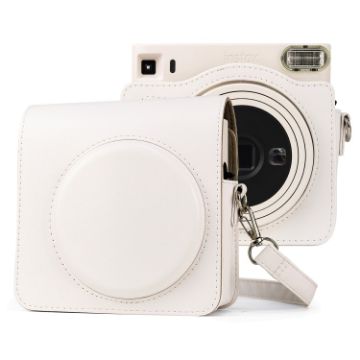 FUJIFILM instax Square SQ1 White PU Leather Camera Bag with Strap - 1