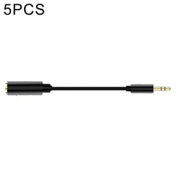 5 PCS 13cm Metal 3.5mm Audio Adapter Cable 4 Pole Female to 3 Pole Male - 1