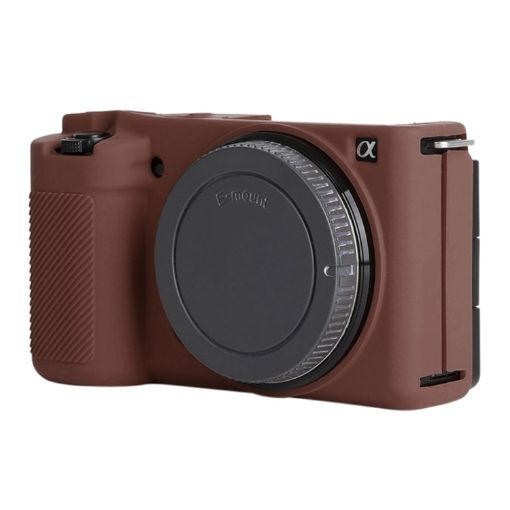 Sony ZV-E10 Soft Silicone Protective Case - Coffee Color Cover - 1