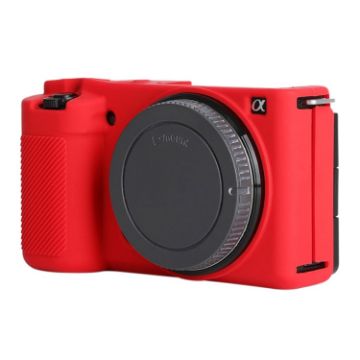 Sony ZV-E10 Red Soft Silicone Protective Case - Durable Camera Cover - 1