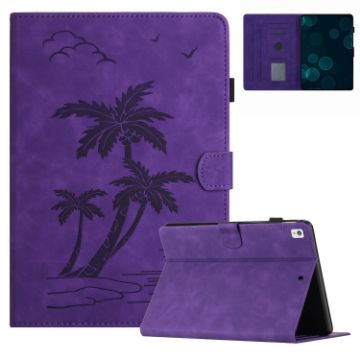 Coconut Tree Embossed Leather Case for iPad 10.2/10.5 (Purple) - 1