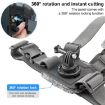 6 in 1 Phone Clamp Body Mount Belt Chest Strap with Screw - Grey - 5