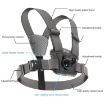 Adjustable 3 in 1 Body Mount Belt Chest Strap with Mount & Screw - Grey - 3