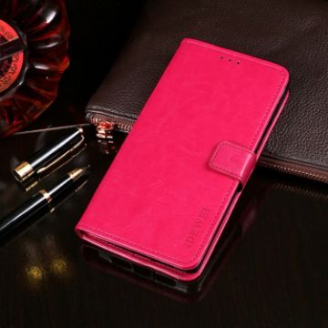 ZTE Blade V 2020 Rose Red Leather Case with Holder & Card Slots - 1