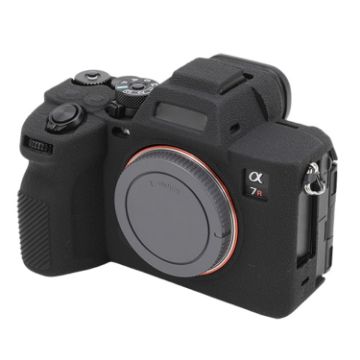 Sony ILCE7RM5/A7R5 Litchi Texture Silicone Protective Case Black - 1