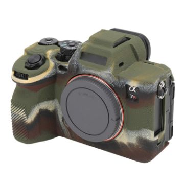 Sony ILCE7RM5/A7R5 Camouflage Litchi Texture Silicone Protective Case - 1