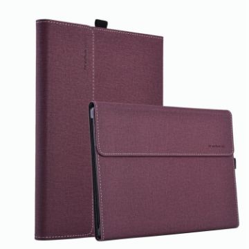 Microsoft Surface Pro 10 Wine Red Cloth Texture Protective Case - 1