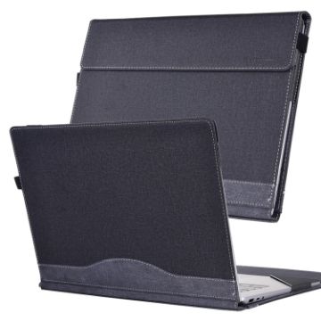 Microsoft Surface Laptop 6 15" Cloth Texture Leather Case - Space Ash - 1