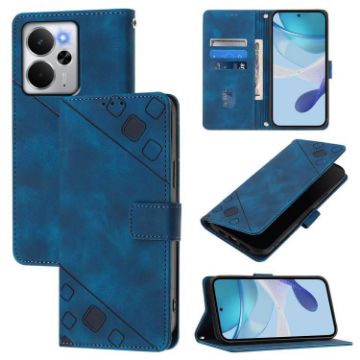 Realme 14 5G/P3 5G India Blue Embossed Leather Phone Case - 1