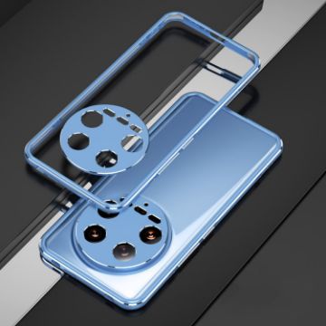 Xiaomi 14 Ultra Aurora Lens Protector + Metal Frame Case Blue Silver - 1