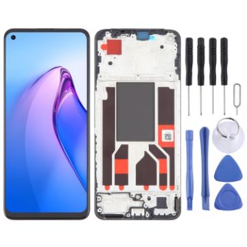 OPPO Reno8 4G AMOLED LCD Screen Digitizer Assembly with Frame - 1