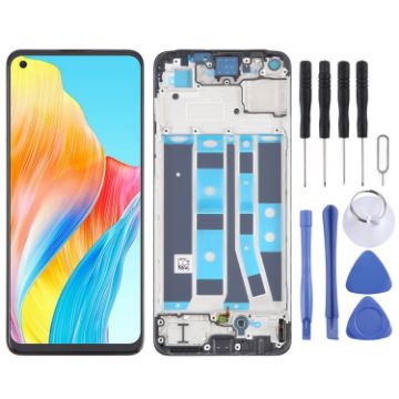 OPPO A78 4G CPH2565 Original AMOLED LCD Screen with Frame Assembly - 1
