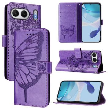 OnePlus Nord 4 5G Global Butterfly Leather Case - Light Purple - 1